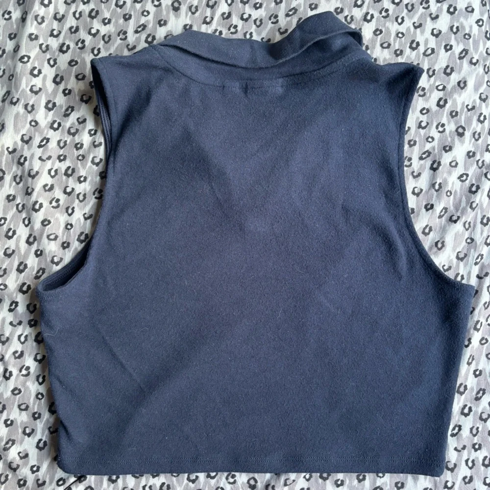 Sunday Best Knox Tank Polo Perfect Navy Sleeveless Knit Medium - Picture 6 of 6